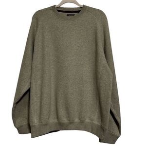 IZOD PerformX Pullover Sweatshirt Mens Large Tan Crew Neck Cotton Blend Heather